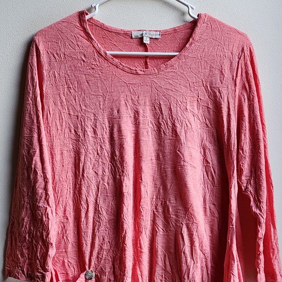 Jess & Jane Pink Angled Scoop Neck Jersey Size Small - Picture 5 of 14
